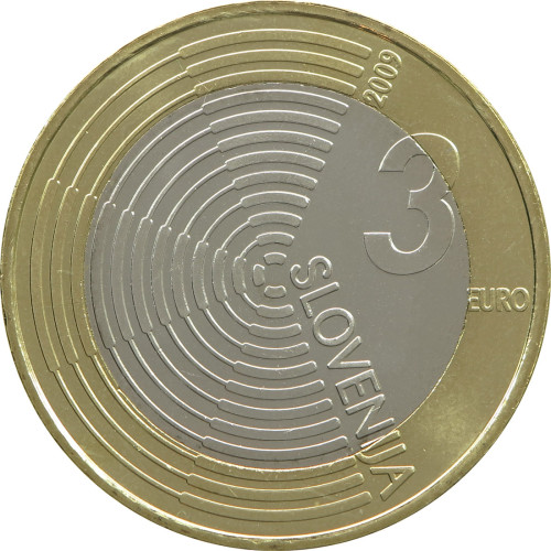 Slovenia, 3 Euro 2009, First flight over Slovenia