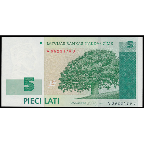 Latvia, 5 Lati 2001