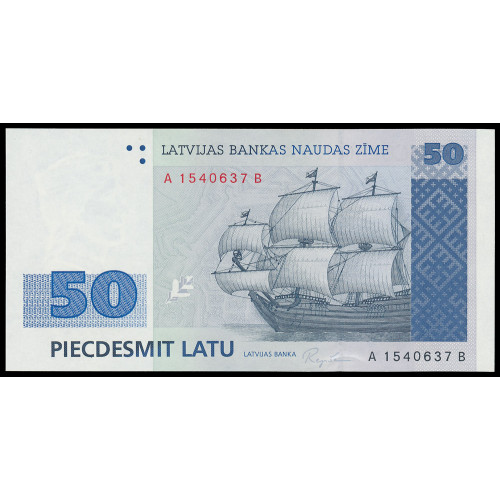 Latvia, 50 Latu 1992