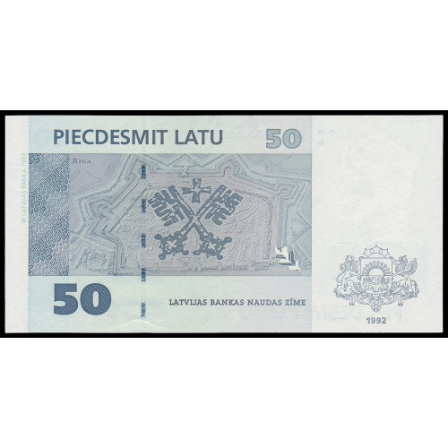 Latvia, 50 Latu 1992