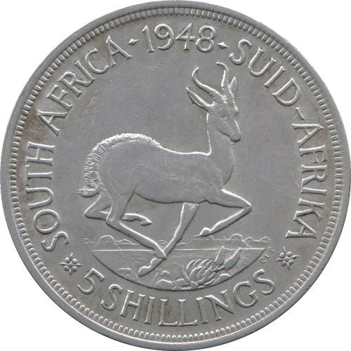 South Africa, 5 Shillings 1948, Springbok