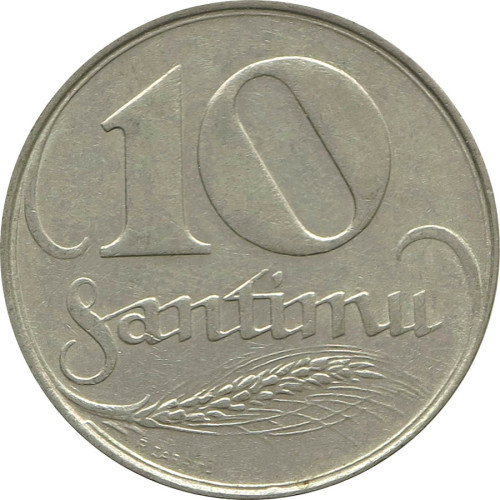 Latvia, 10 santīmi 1922