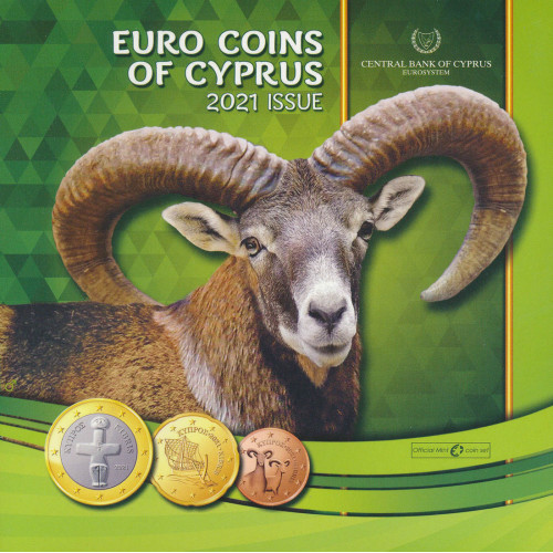 Cyprus, Euro BU set 2021, The Cyprus Mouflon