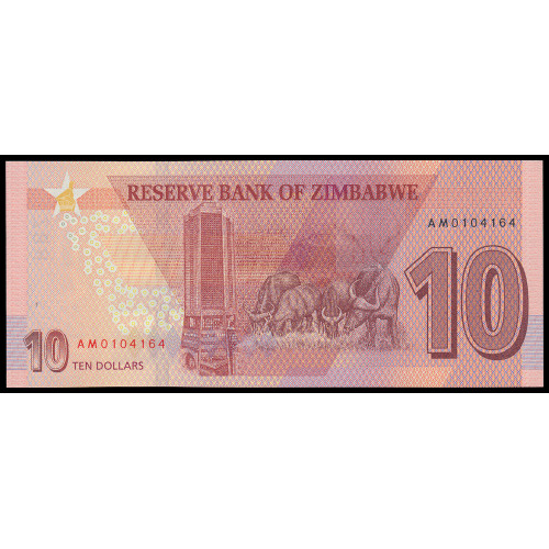 Zimbabwe, 10 Dollars 2020