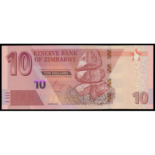 Zimbabwe, 10 Dollars 2020