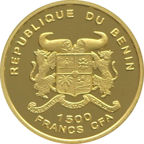 Benin, 1500 Francs 2005, Ship - Rickmer Rickmers (1/25 Oz)