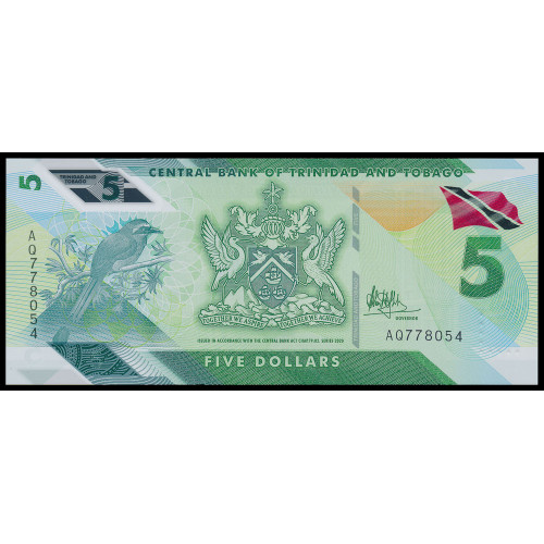 Trinidad & Tobago, 5 Dollars 2020 (Polymer)