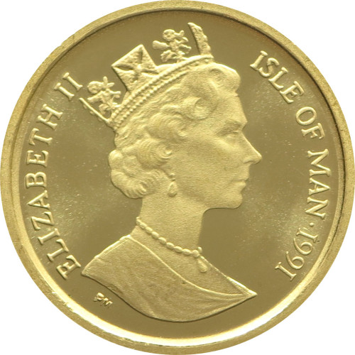 Isle of Man, 1/10 Crown 1991, Norwegian cat (1/10 Oz)