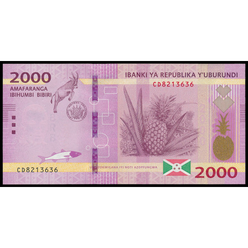 Burundi, 2000 Francs 2018