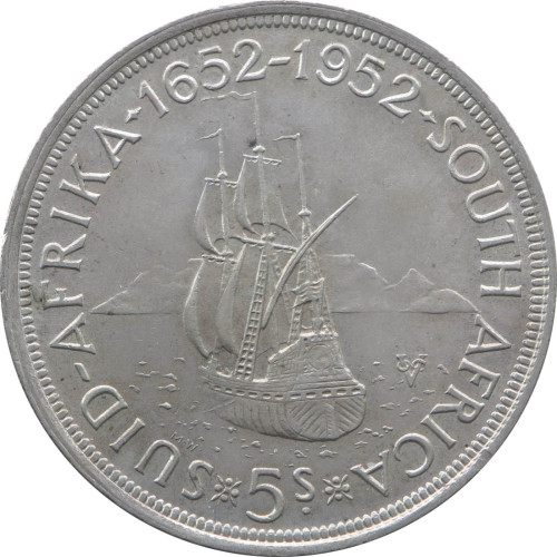 South Africa, 5 Shillings 1952, 300th Anniversary - Founding of Capetown