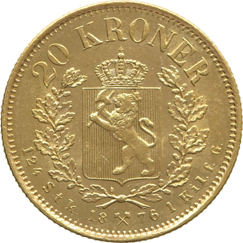 Norway, 20 Kroner 1876