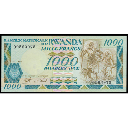 Rwanda, 1000 Francs 1988