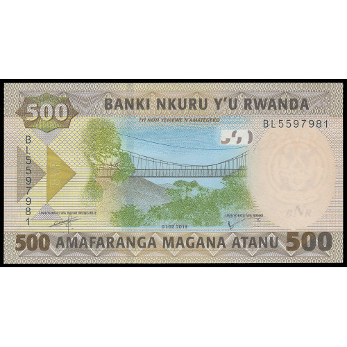 Rwanda, 500 Francs 2019