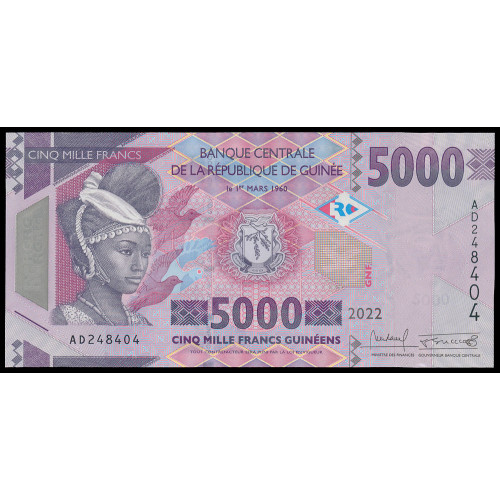 Guinea, 5000 Francs 2022