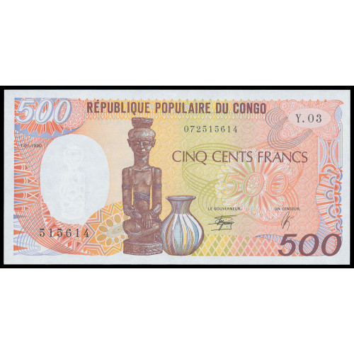 Congo Republic, 500 Francs 1990