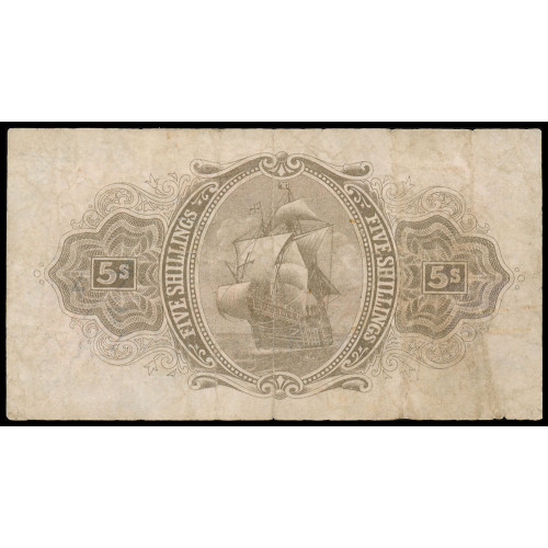 Jamaica, 5 Shillings 1918, A/7 97666