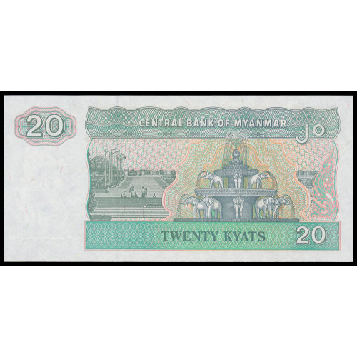 Myanmar, 20 Kyats 1997