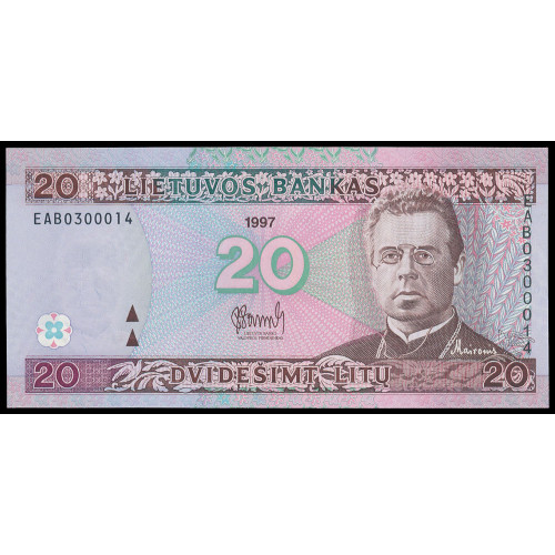 Lithuania, 20 Litu 1997, EAB 0300014