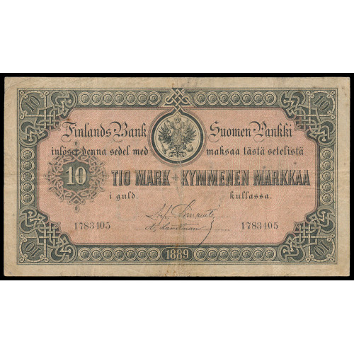 Finland, 10 markkaa 1889, 1783405
