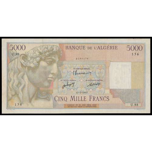 Algeria, 5000 Francs 1947, 2194156