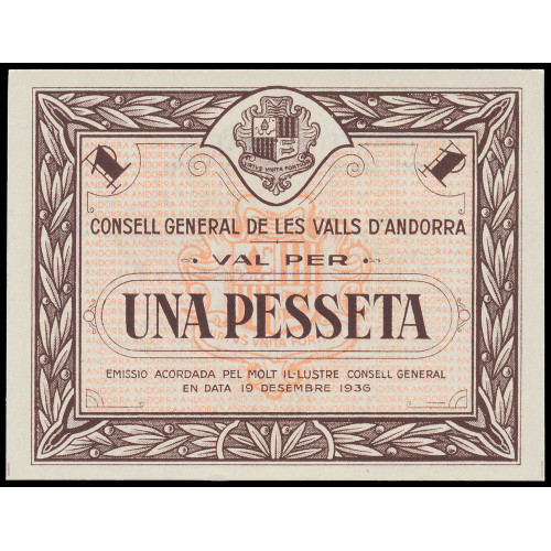 Andorra, 1 Peseta 1936, 002578