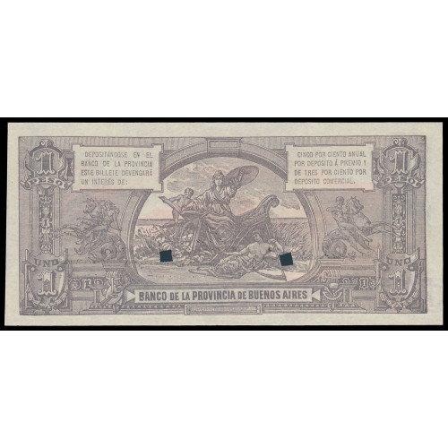 Argentina - El Banco de la Provincia de Buenos Aires, 1 Peso 1891