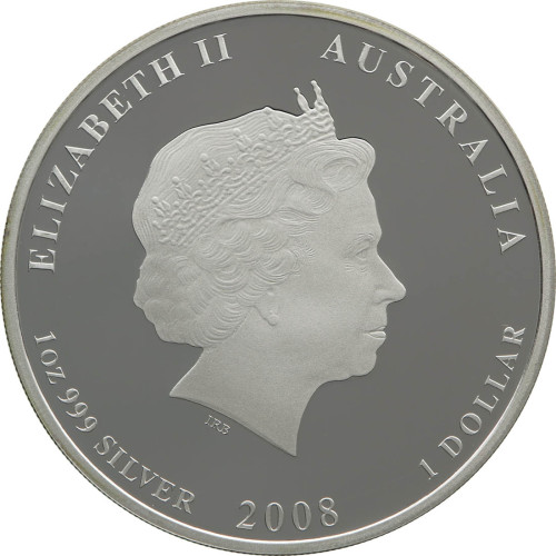 Australia, 1 Dollar 2008, Year of the Mouse (1 Oz) (Box + COA)