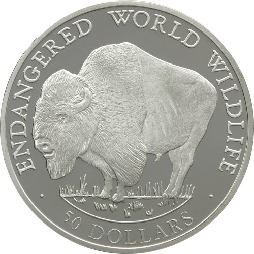 Cook Islands, 50 Dollars 1990, Buffalo