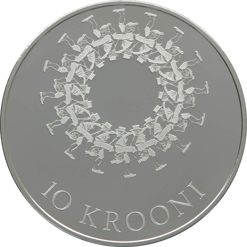 Estonia, 10 Krooni 2009, Estonian Song and Dance festivals (Box + COA)