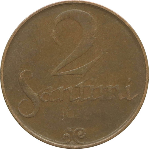 Latvia, 2 santīmi 1922