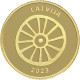 Latvia, 5 Euro 2023, Golden horses (1/25 Oz)