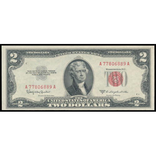 United States, 2 Dollars 1953C, A 77806889 A