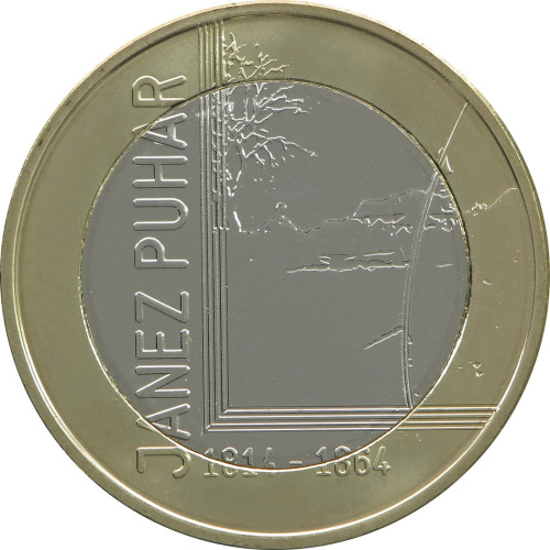 Slovenia, 3 Euro 2014, 200th Anniversary of the Birth of Photographer Janez Puhar