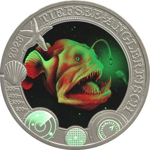 Austria, 3 Euro 2023, Luminous Marine Life – Deep-sea Anglerfish