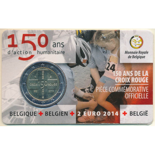 Belgium, 2 Euro 2014, Red cross (coincard)