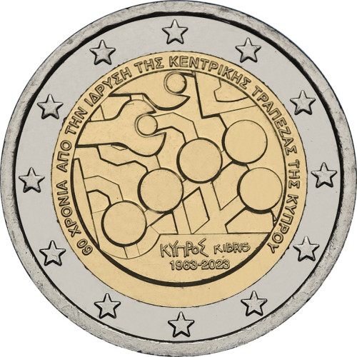 Cyprus, 2 Euro 2023, 60 Years Central Bank