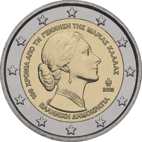 Greece, 2 Euro 2023, Maria Callas