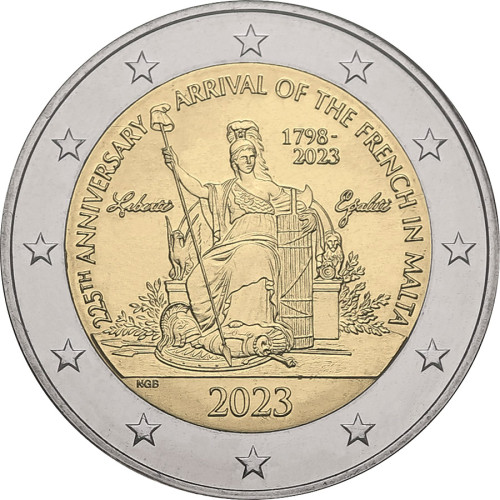 Malta, 2 Euro 2023, 225th Anniversary of the Arrival of the French in Malta