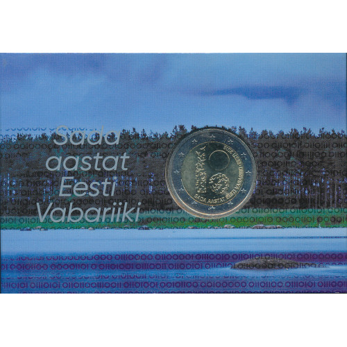 Estonia, 2 Euro 2018, 100 Years Republic (coincard)