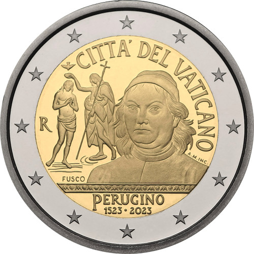 Vatican, 2 Euro 2023, 500th anniversary of the death of Pietro Perugino (Proof)