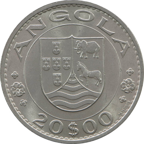 Angola, 20 Escudos 1972