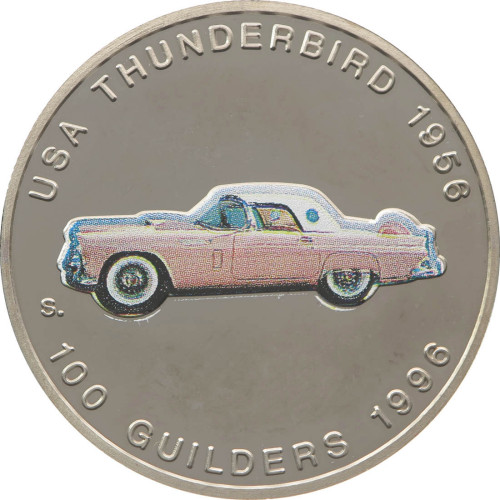 Suriname, 100 Gulden 1996, Ford Thunderbird 1956