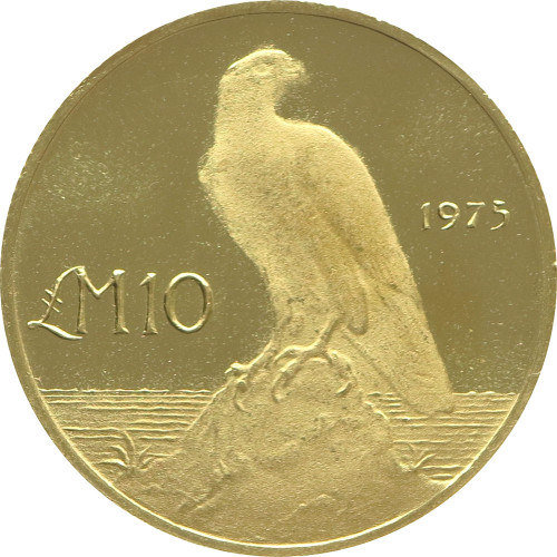 Malta, 10 Pounds 1975, Maltese falcon