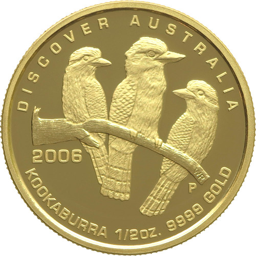 Australia, 50 Dollars 2006, Discover Australia - Kookaburra (1/2 Oz)