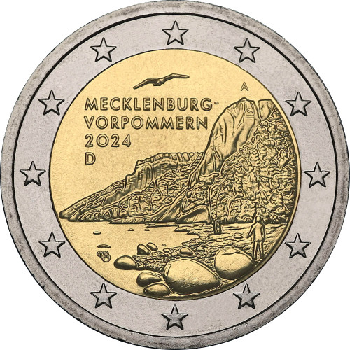 Germany, 2 Euro 2024, Mecklenburg-Vorpommern - Konigsstuhl (A)