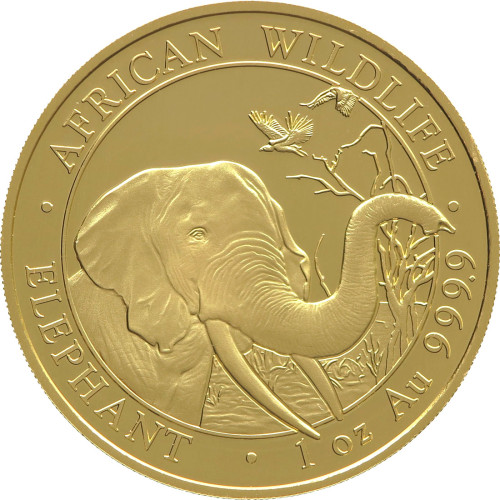 Somalia, 1000 Shillings 2018, Elephants (1 Oz)