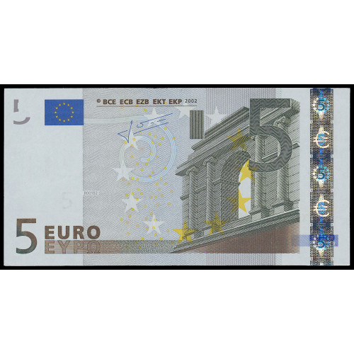 European Union (Germany), 5 Euro 2002 (X), Trichet sign.