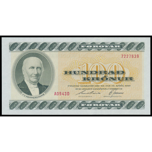 Faeroe Islands, 100 Kronur 1994