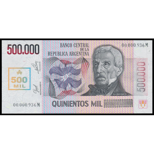 Argentina, 500000 Australes 1990, 00000936 M