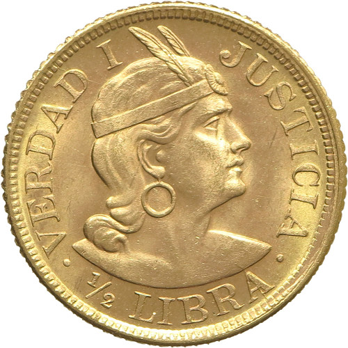 Peru, 1/2 Libra 1966 ZBR